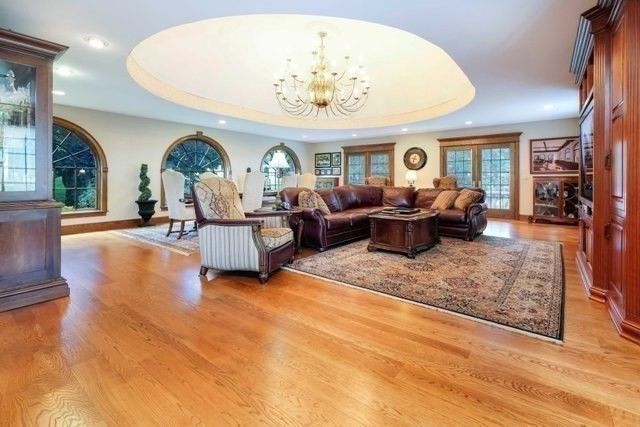 Chandelier, Interior, Living room, Recessed Lighting, Wood Texture Flooring