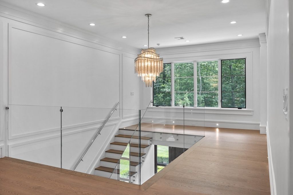 Chandelier, Interior, Recessed Lighting, Wood Texture Flooring