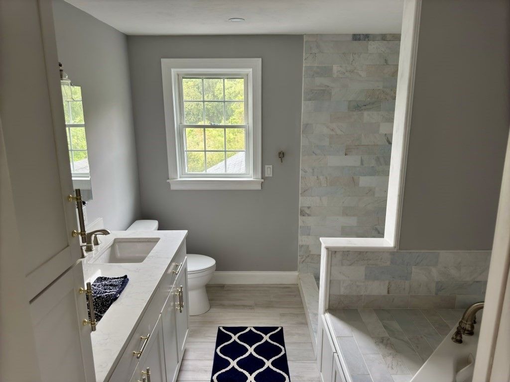 Bathroom, Interior, Wood Texture Flooring