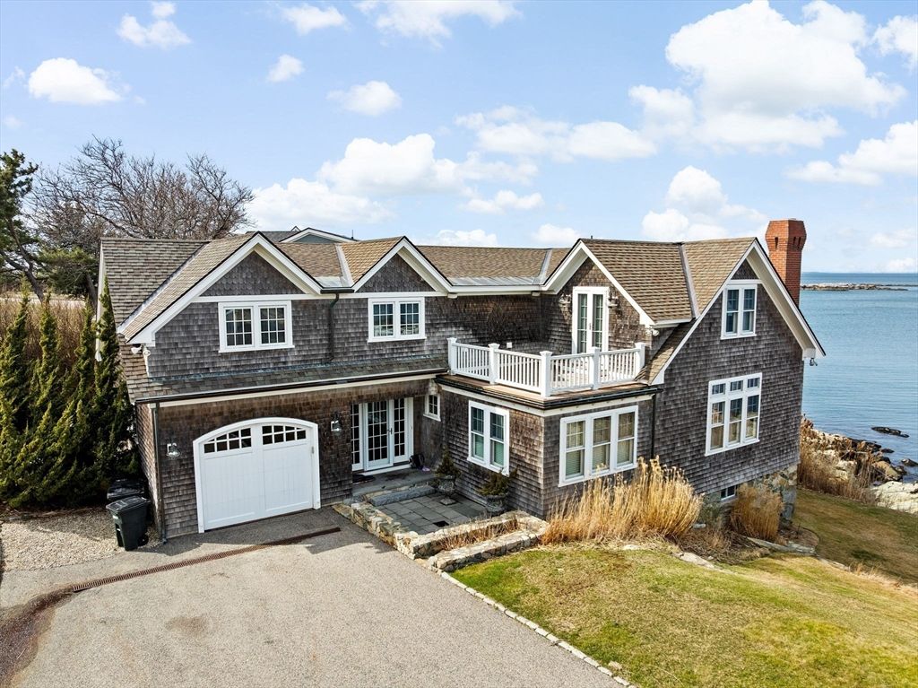 Attached, Exterior, Facade, Water, Brick Traditional