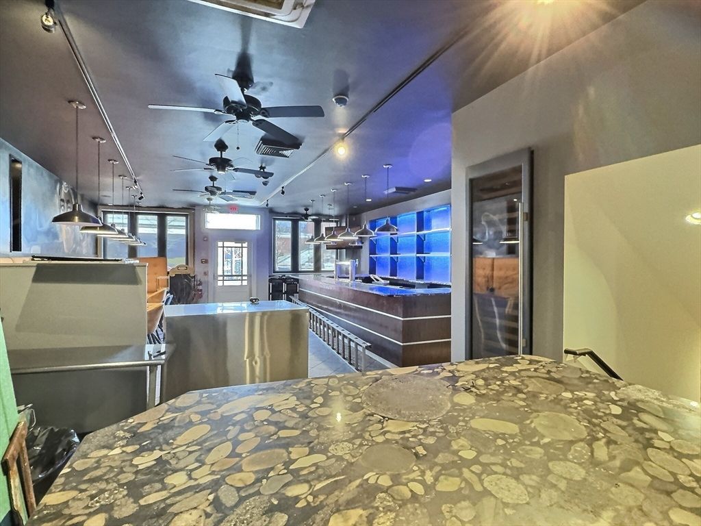 Interior, Kitchen, Pendant Lights, Recessed Lighting, Stainless Steel Appliances