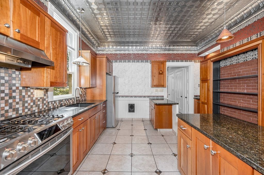 Fireplace, Interior, Kitchen, Stone Walls