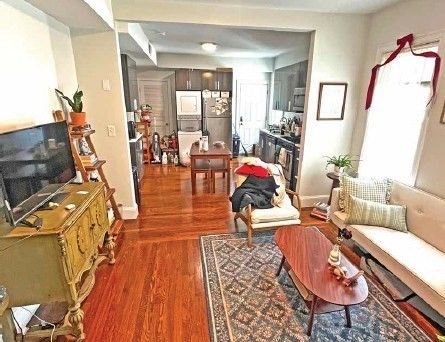 Interior, Kitchen, Living room, Stainless Steel Appliances, Wood Texture Flooring