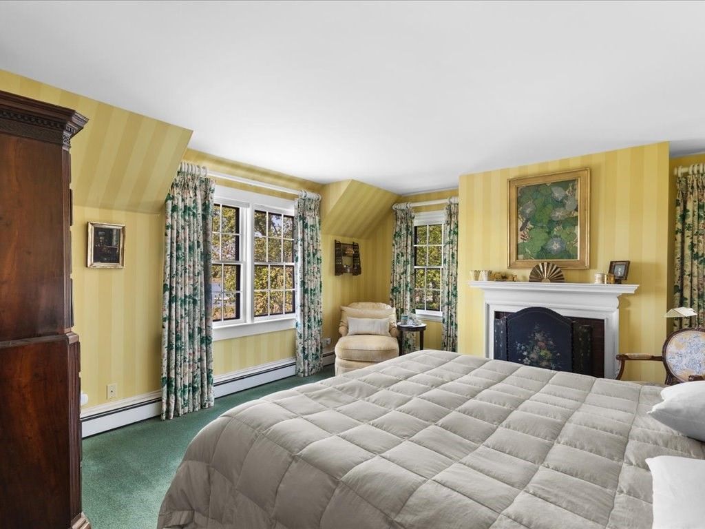 Bedroom, Fireplace, Interior