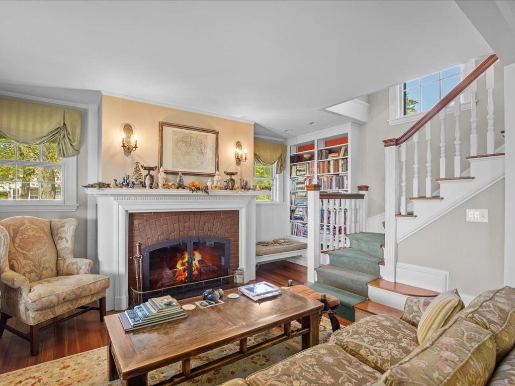 Fireplace, Interior, Living room, Wood Texture Flooring