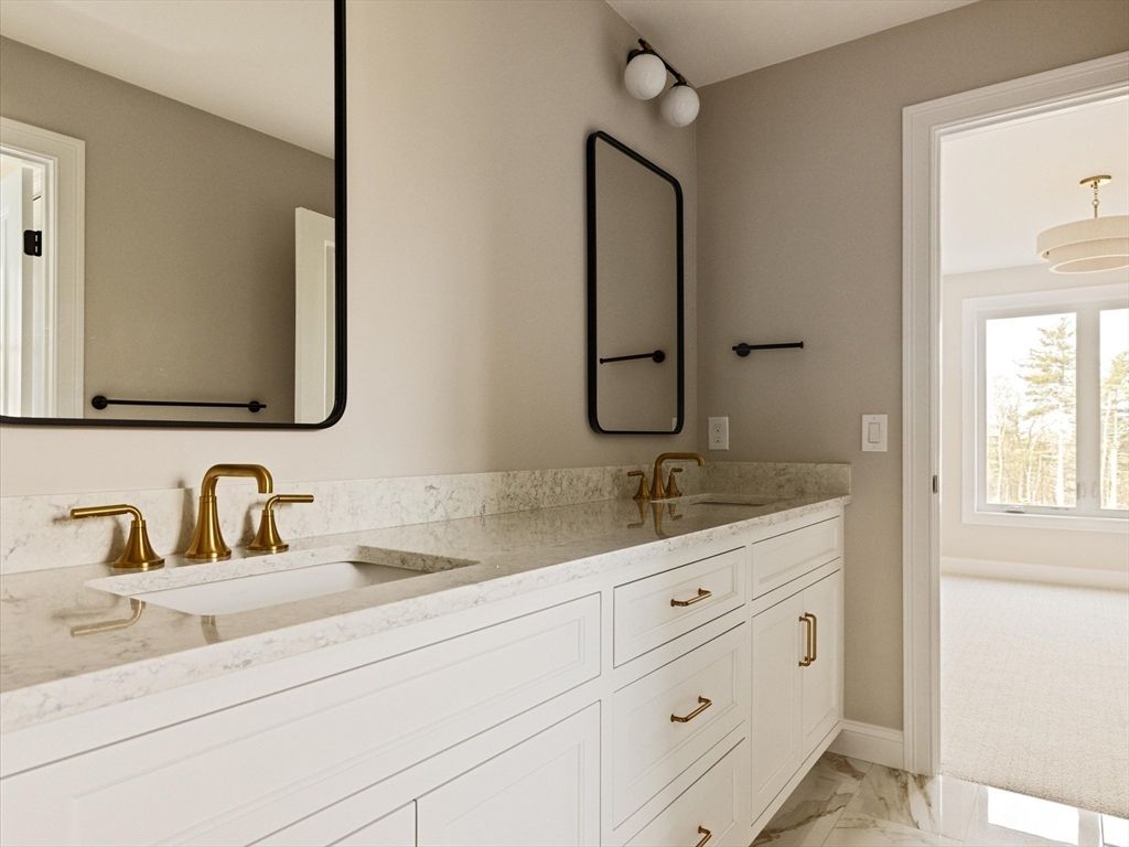Bathroom, Dual Sink Vanities, Interior, Marble