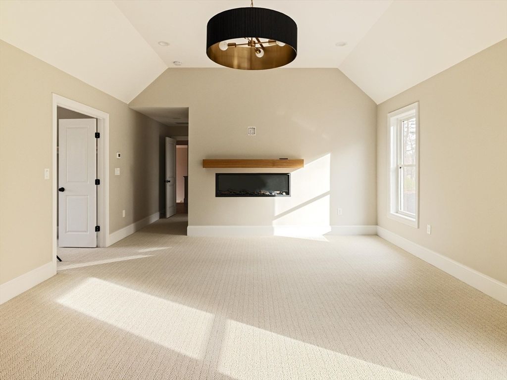 Empty room, Fireplace, Interior, Pendant Lights, Recessed Lighting