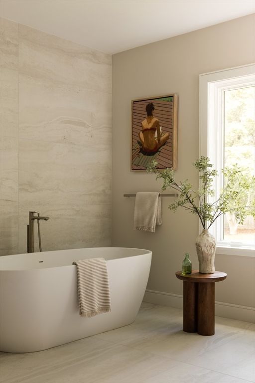 Bathroom, Free Standing Baths, Interior, Marble Walls