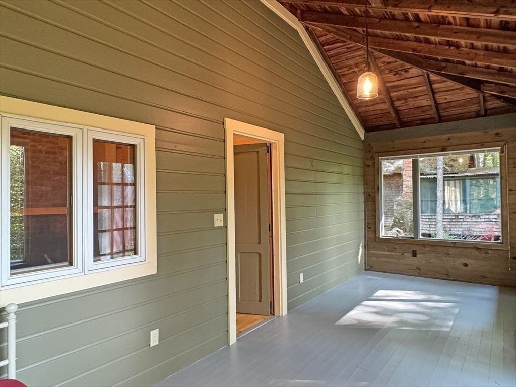 Empty room, Interior, Pendant Lights, Wooden Beams, Wooden Ceilings, Wood Texture Flooring, Wooden Walls