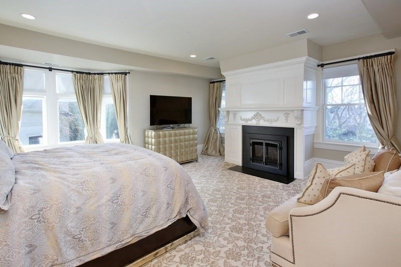 Bedroom, Fireplace, Interior, Recessed Lighting