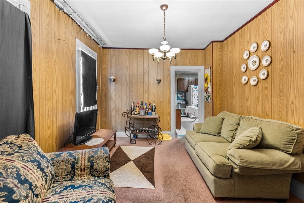 Chandelier, Interior, Living room, Wooden Walls