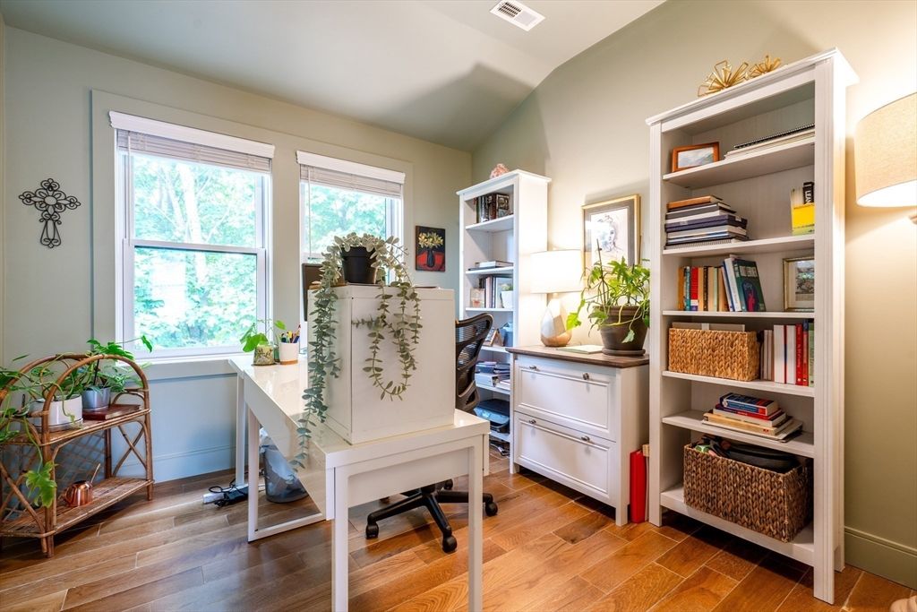 Home Office, Interior, Wood Texture Flooring