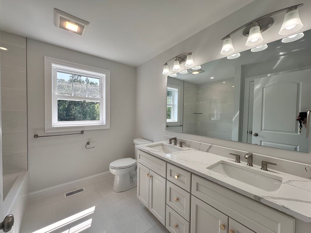Bathroom, Dual Sink Vanities, Glass Shower, Interior