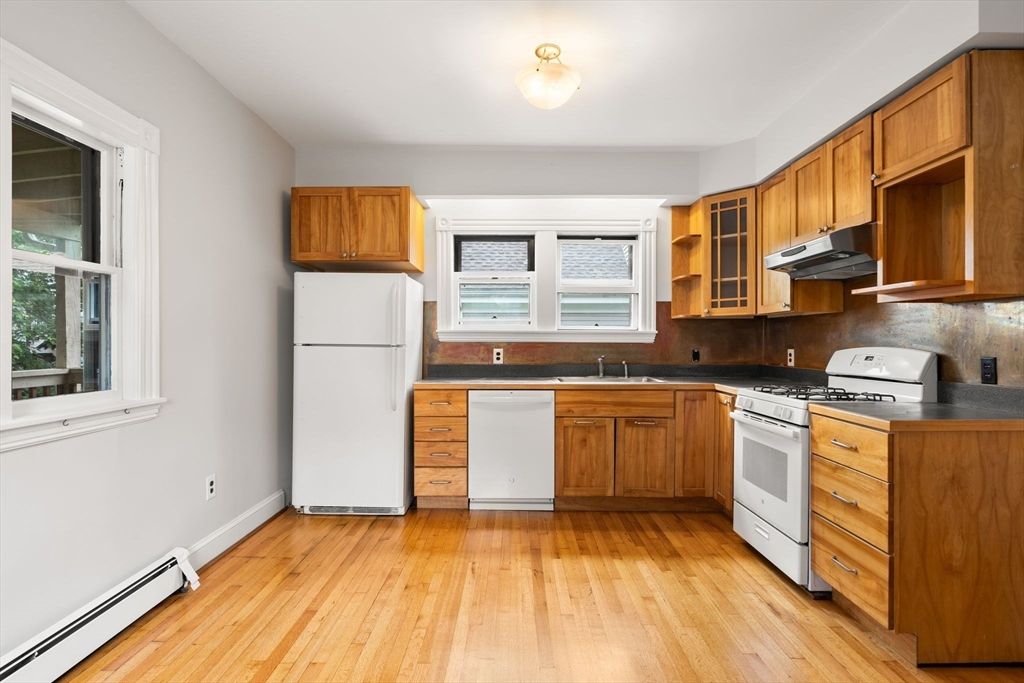 Interior, Kitchen, Wood Texture Flooring