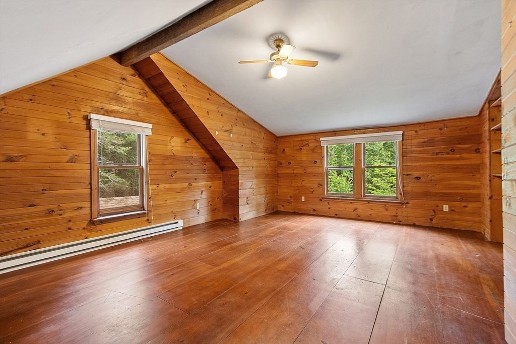 Empty room, Interior, Wooden Beams, Wood Texture Flooring, Wooden Walls