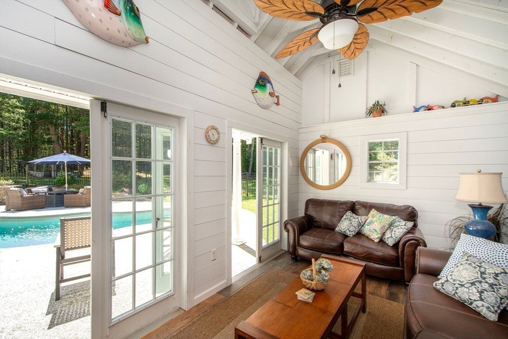 Interior, Living room, Pool, Wood Texture Flooring