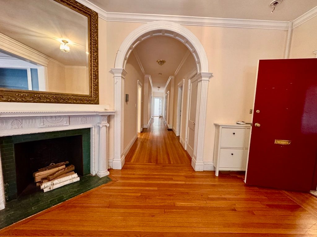 Fireplace, Interior, Wood Texture Flooring