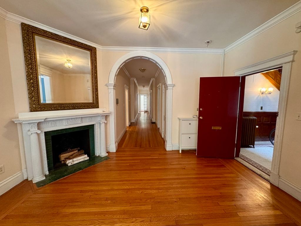 Fireplace, Interior, Wood Texture Flooring
