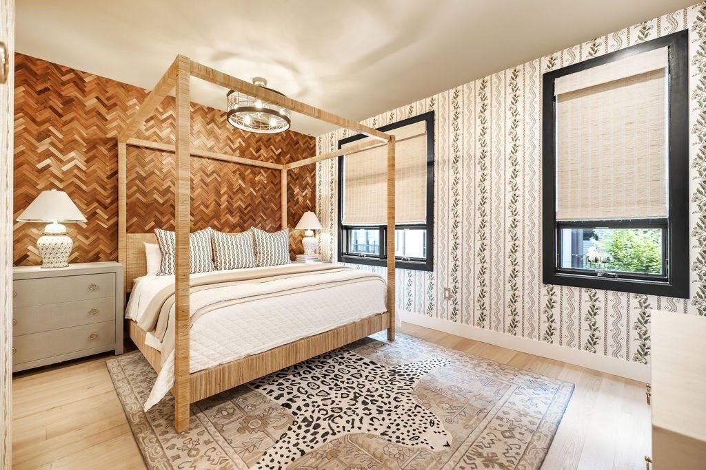 Bedroom, Interior, Wood Texture Flooring
