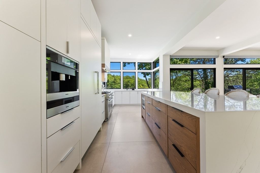 Interior, Kitchen, Recessed Lighting, Stainless Steel Appliances, Water