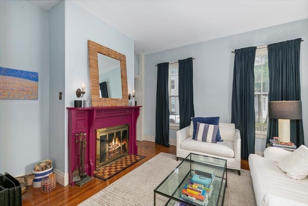 Fireplace, Interior, Living room, Wood Texture Flooring