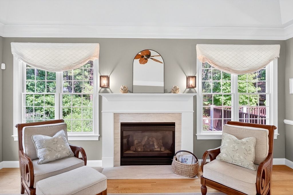 Fireplace, Interior, Wood Texture Flooring