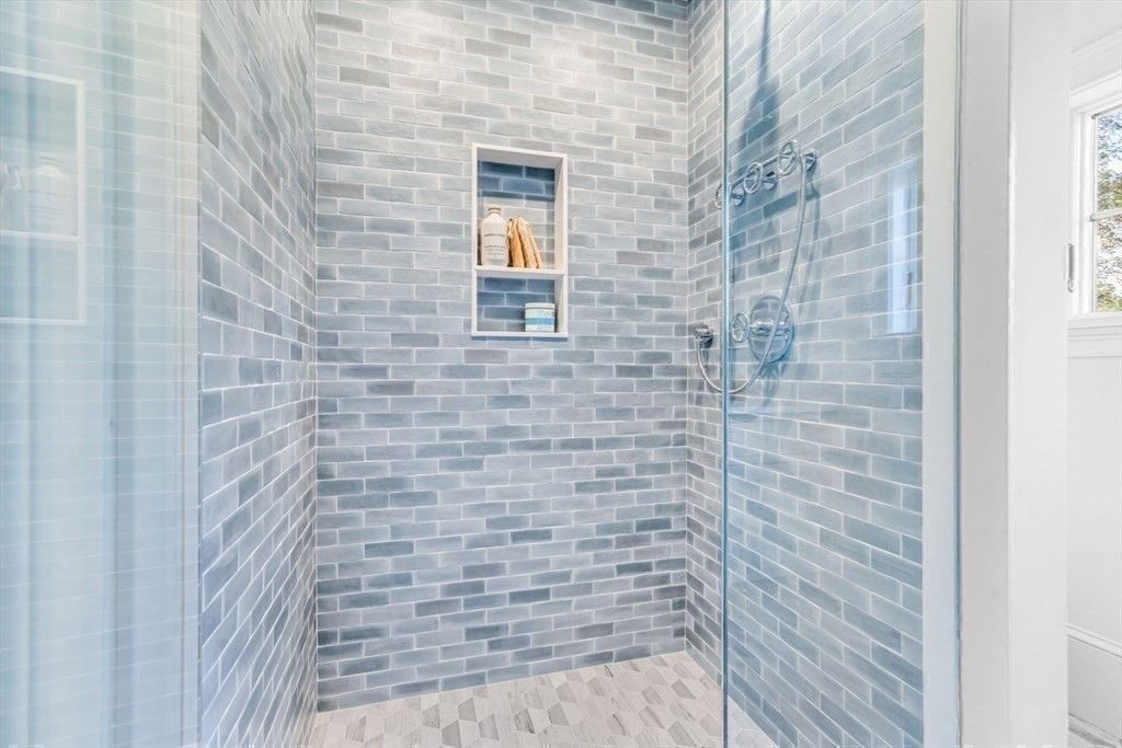 Bathroom, Glass Shower, Interior, Stone Walls