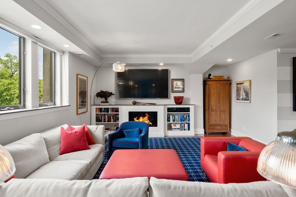 Fireplace, Interior, Living room, Recessed Lighting