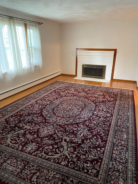 Empty room, Fireplace, Interior, Wood Texture Flooring