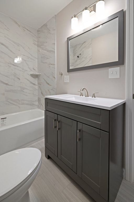 Bathroom, Interior, Marble Walls, Wood Texture Flooring