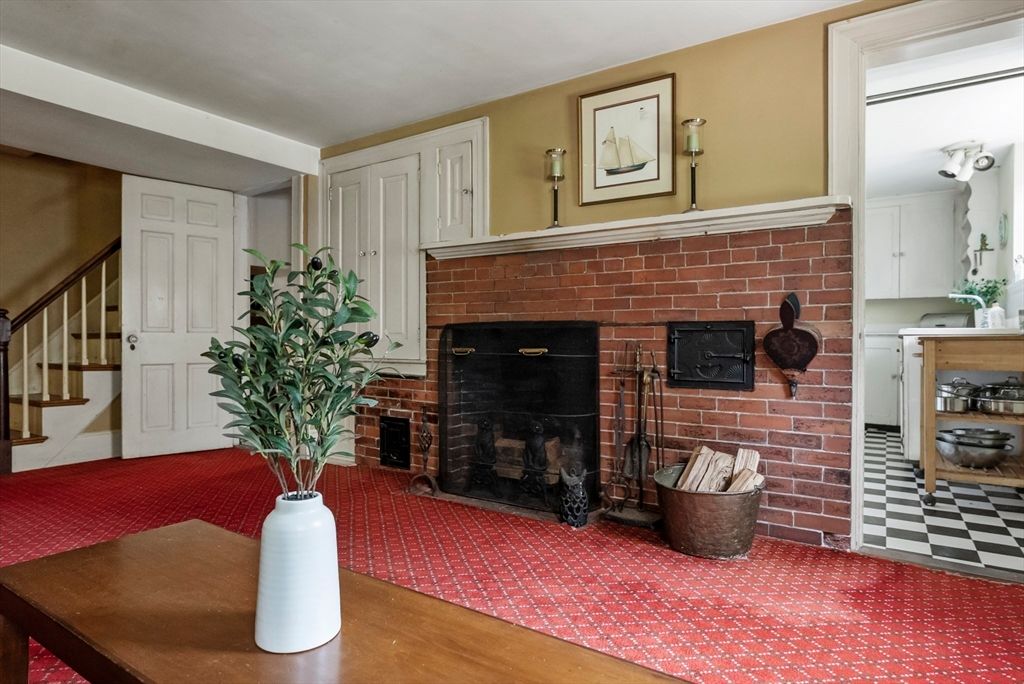 Fireplace, Interior, Stone Walls, Wood Texture Flooring