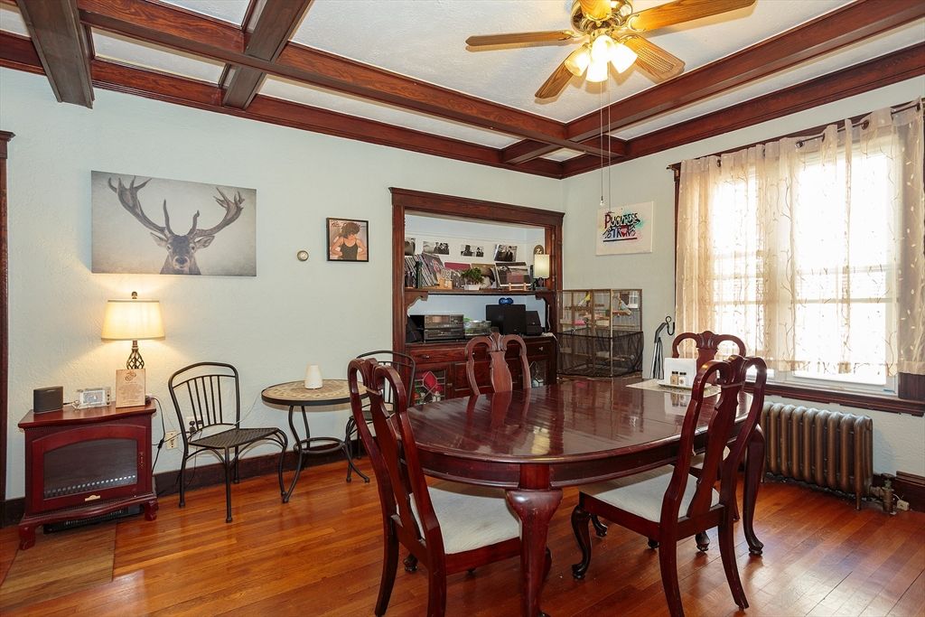 Dining room, Interior, Wooden Beams, Wood Texture Flooring