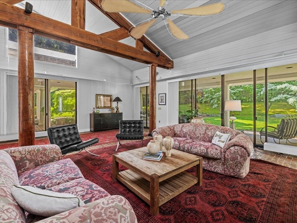 Interior, Living room, Sun Room, Wooden Beams