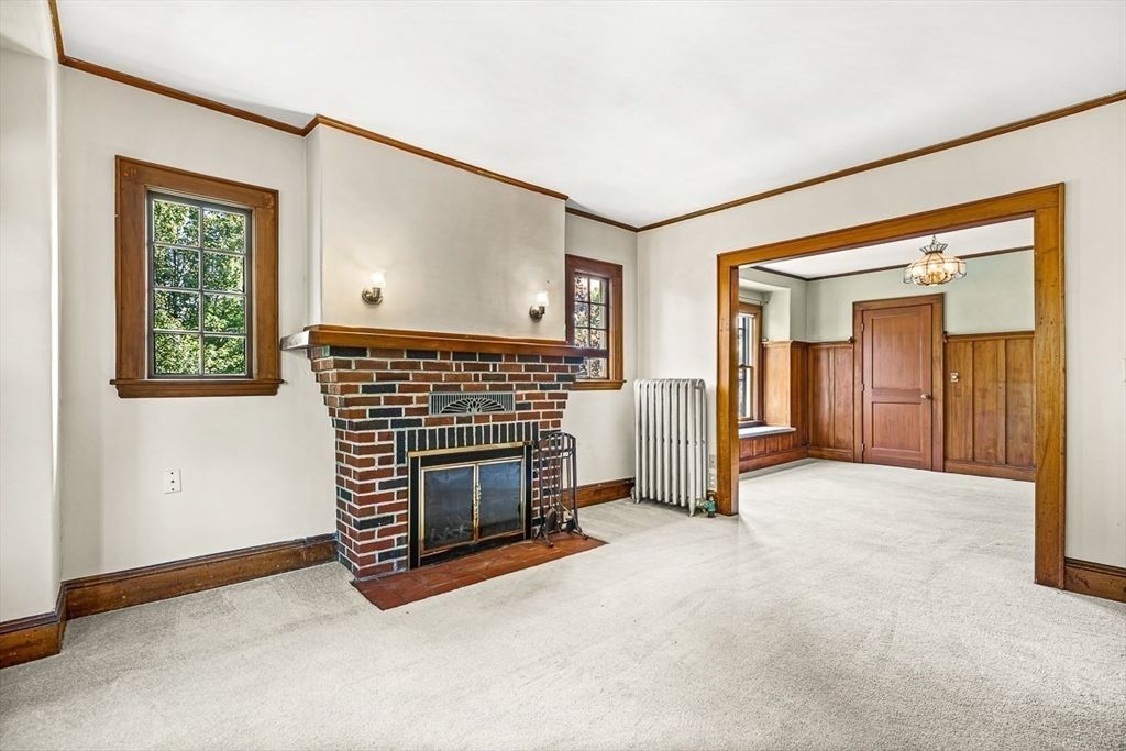 Empty room, Fireplace, Interior