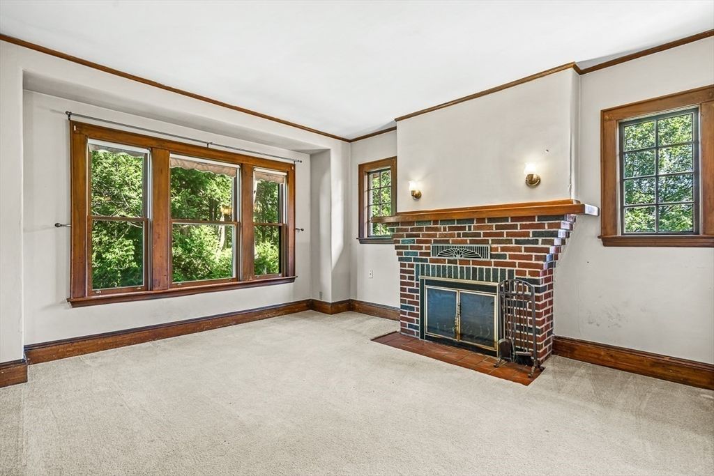 Empty room, Fireplace, Interior