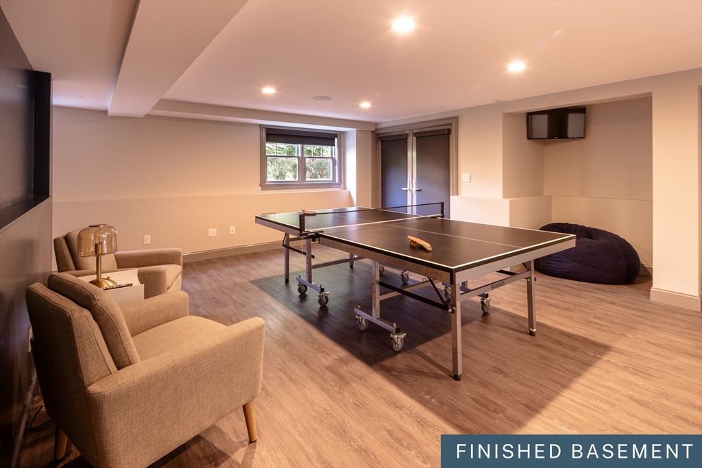 Game Room, Interior, Recessed Lighting, Wood Texture Flooring