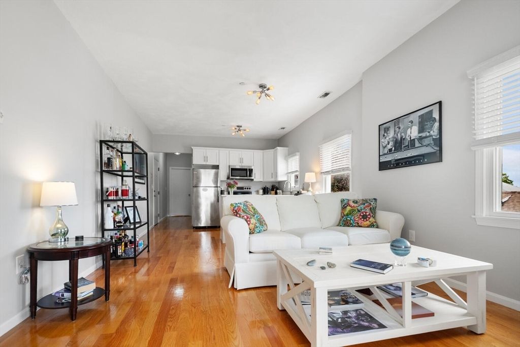 Interior, Kitchen, Living room, Stainless Steel Appliances, Wood Texture Flooring