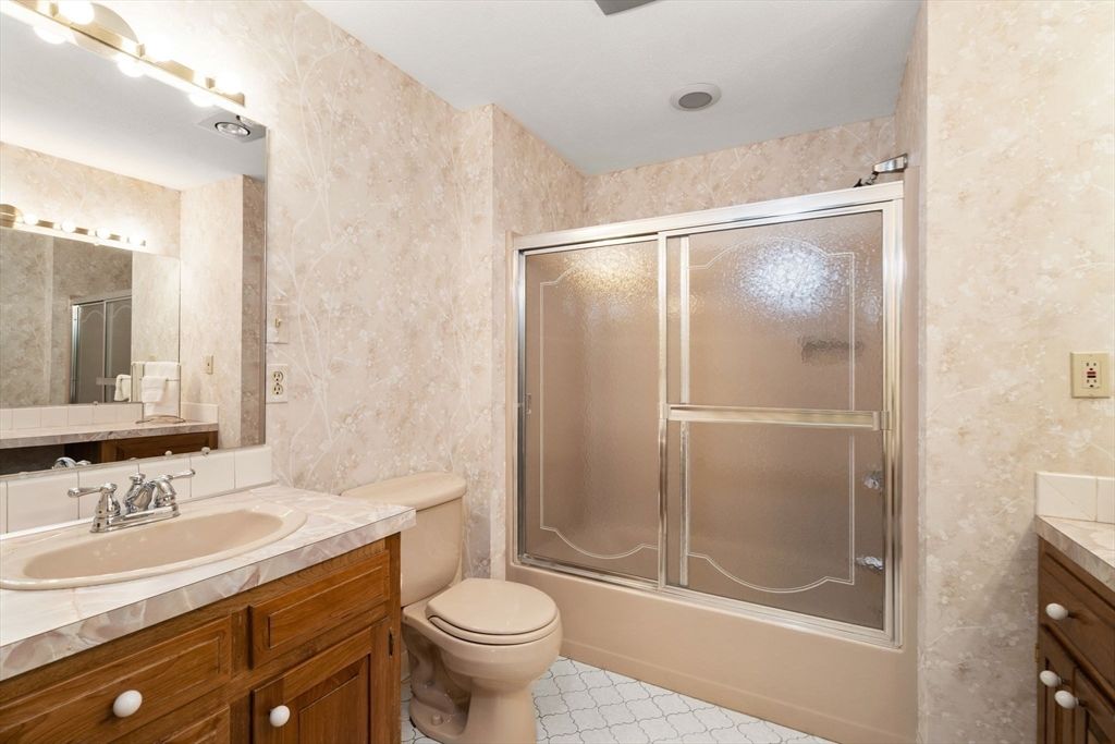 Bathroom, Glass Shower, Interior, Tile Countertops