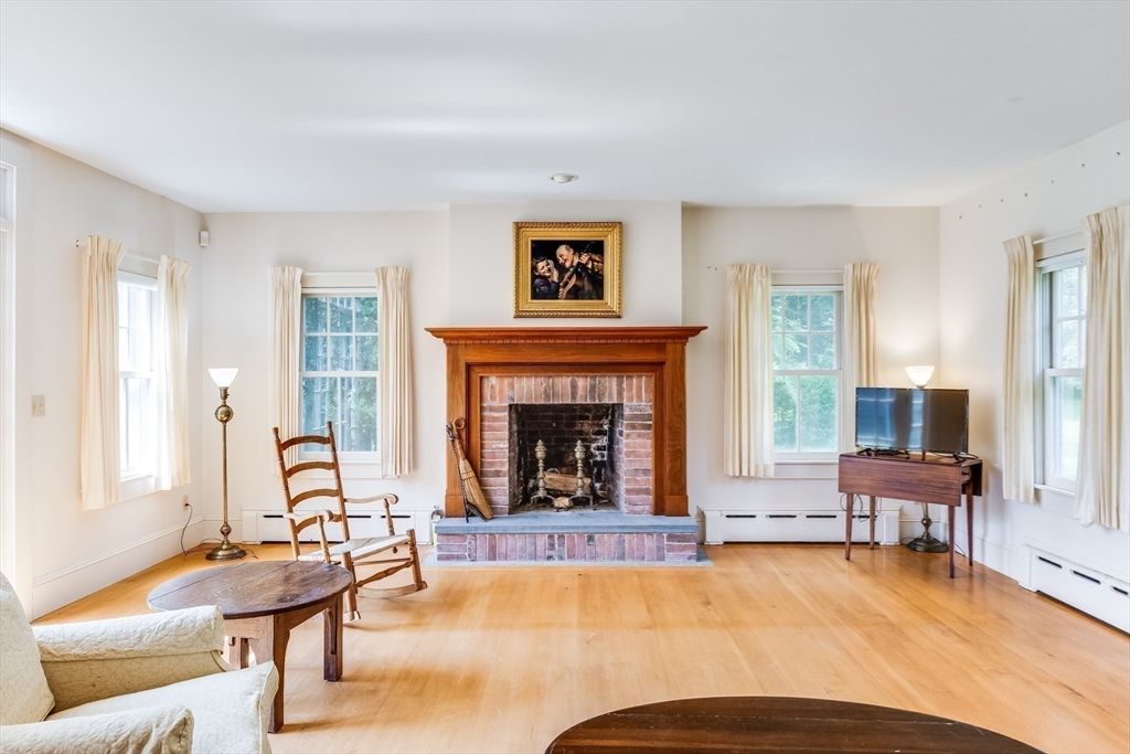 Fireplace, Interior, Wood Texture Flooring