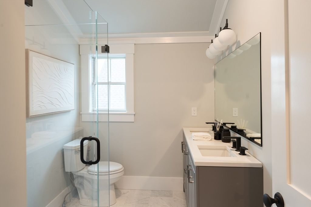 Bathroom, Glass Shower, Interior, Marble