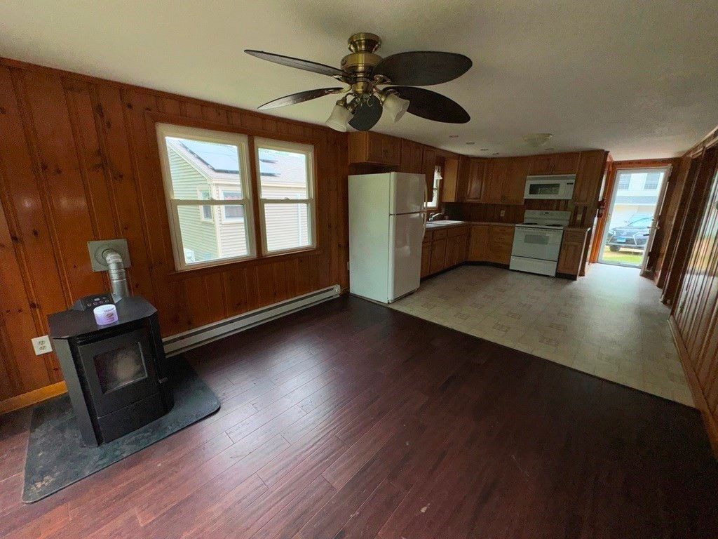 Interior, Kitchen, Wood Texture Flooring, Wooden Walls
