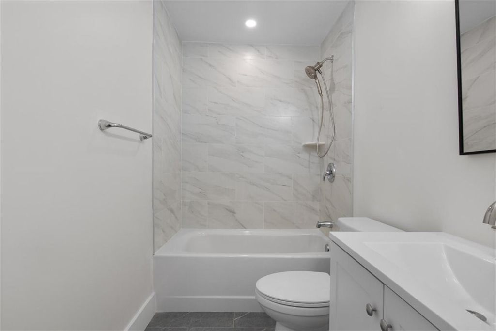 Bathroom, Interior, Marble Walls, Recessed Lighting