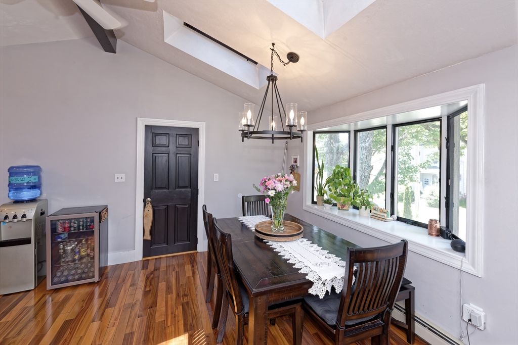 Chandelier, Dining room, Interior, Pendant Lights, Wood Texture Flooring