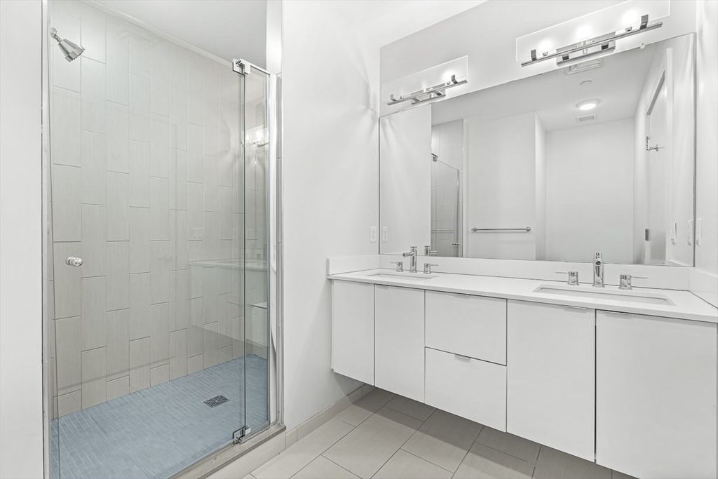 Bathroom, Dual Sink Vanities, Glass Shower, Interior