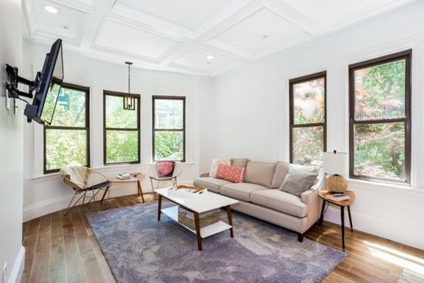 Home Office, Interior, Living room, Pendant Lights, Recessed Lighting, Wood Texture Flooring