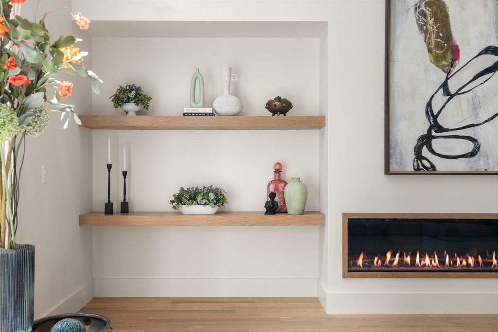 Fireplace, Interior, Wood Texture Flooring