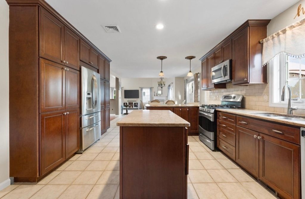 Interior, Kitchen, Pendant Lights, Recessed Lighting, Stainless Steel Appliances