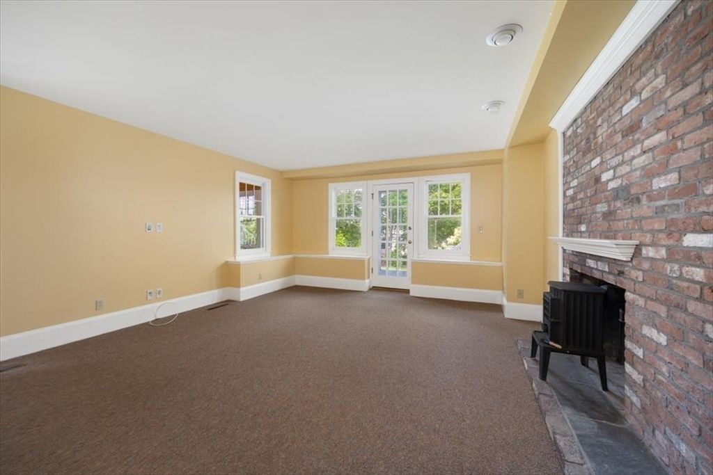 Empty room, Fireplace, Interior, Stone Walls