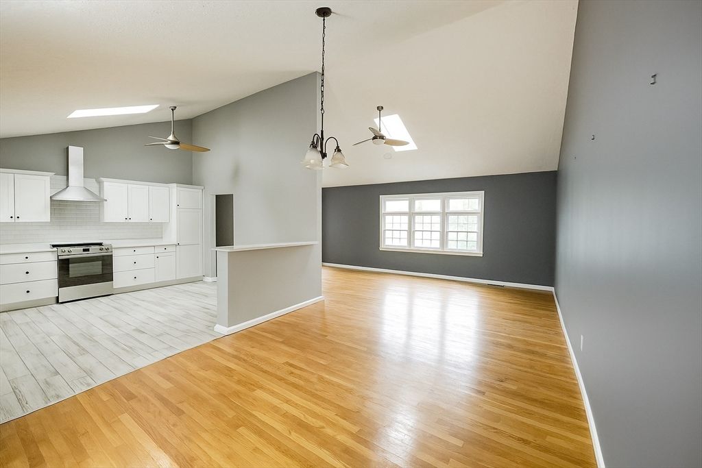 Interior, Kitchen, Pendant Lights, Stainless Steel Appliances, Wood Texture Flooring