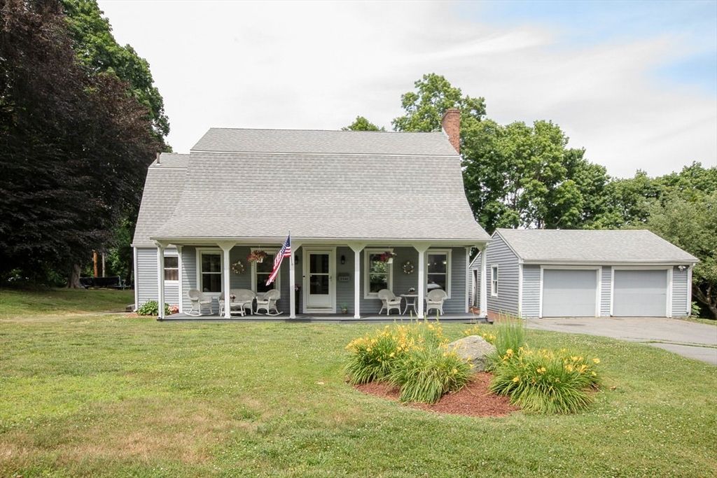Attached, Backyard, Detached Garage, Exterior, Facade, Cape Cod